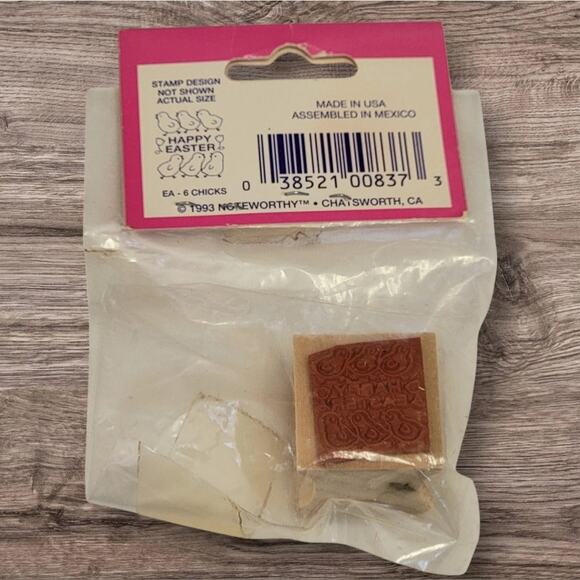 VTG‎ Easter Rubber Stamp Lot 4 Pc Bunny Eggs Chicks Flowers Spring Crafts Bundle - Picture 6 of 7